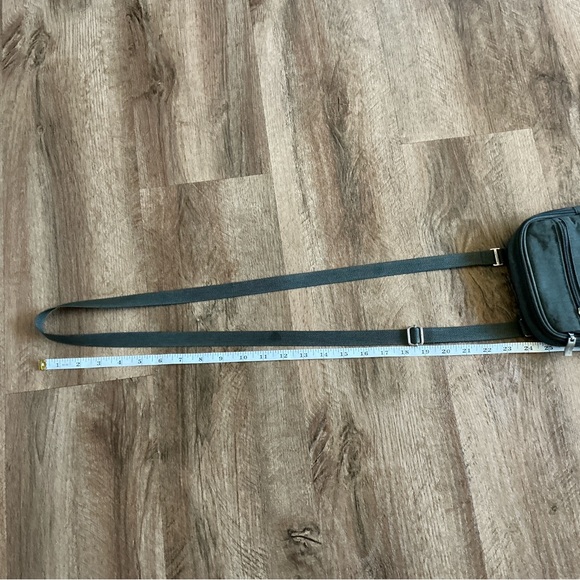 Baggallini Crossbody Purse Bag RFID Journey Sand Small Dark Gray Silver Travel - Picture 13 of 15